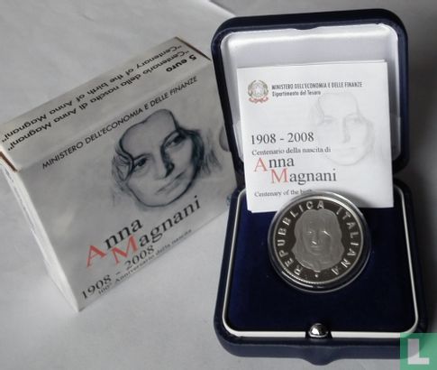 Italie 5 euro 2008 (BE) "100th anniversary of the birth of Anna Magnani" - Image 3