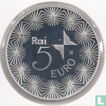 Italië 5 euro 2004 (PROOF) "50th anniversary of Italian Television" - Afbeelding 2