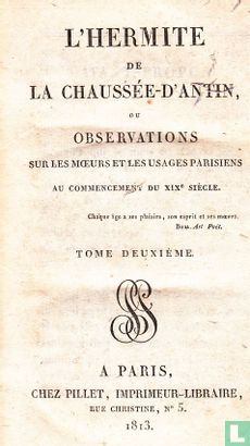 L'hermite de la Chaussée-d'Antin, ou, Observations sur les moeurs et les usages parisiens au commencement du XIXe siècle.  - Image 1
