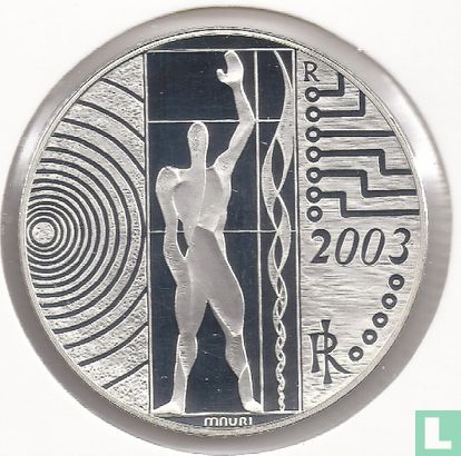 Italy 5 euro 2003 (PROOF) "Work in Europe" - Image 1