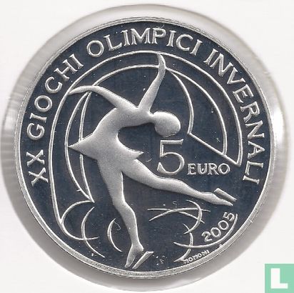 Italien 5 Euro 2005 (PP) "2006 Winter Olympics in Turin - figure skating" - Bild 1