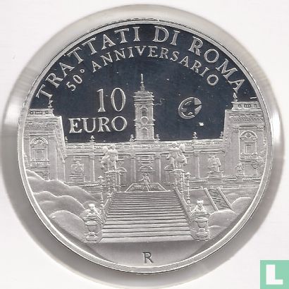 Italien 10 Euro 2007 (PP) "Treaty of Rome - 50th Anniversary" - Bild 2