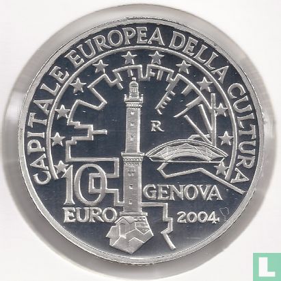 Italy 10 euro 2004 (PROOF) "City of Genoa as European Cultural Capital" - Image 1