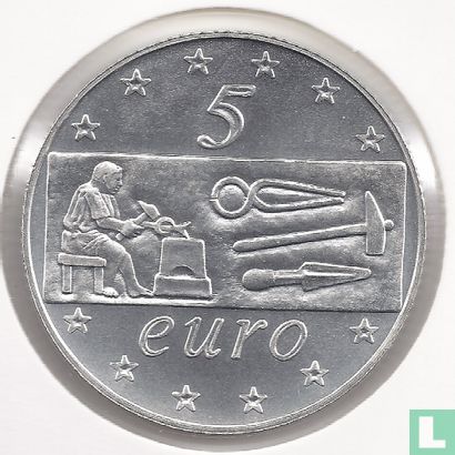 Italië 5 euro 2003 "Work in Europe" - Afbeelding 2