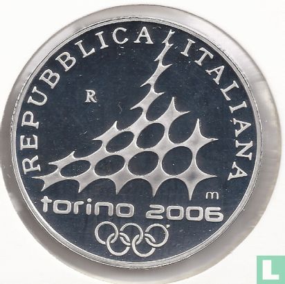 Italië 10 euro 2005 (PROOF) "2006 Winter Olympics in Turin - Ice hockey" - Afbeelding 2