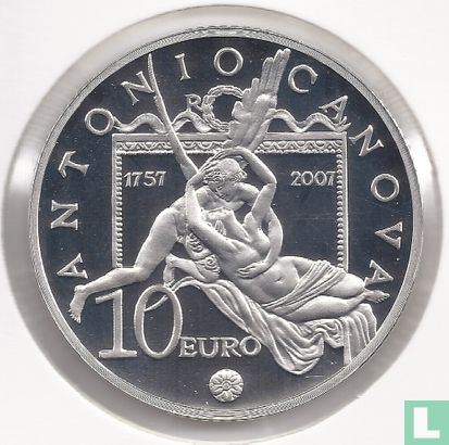 Italy 10 euro 2007 (PROOF) "250th anniversary of the birth of Antonia Canova" - Image 1