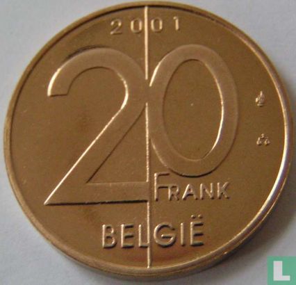 België 20 francs 2001 (NLD) - Afbeelding 1