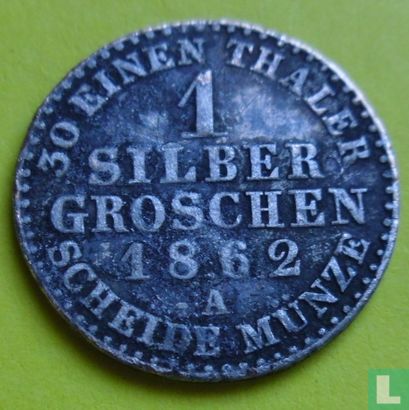 Pruisen 1 silbergroschen 1862 - Afbeelding 1