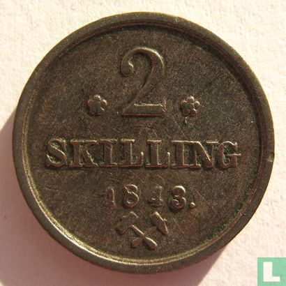 Norway 2 skilling 1843 - Image 1