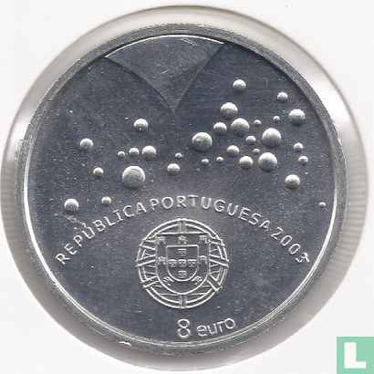 Portugal 8 euro 2003 (zilver 500‰) "European Football Championship 2004 in Portugal - Football is Passion" - Afbeelding 1