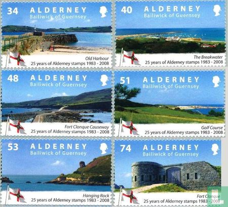 25 jaar postzegels van Alderney