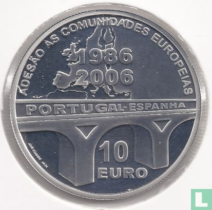 Portugal 10 euro 2006 (PROOF) "20 years EU accession of Portugal and Spain" - Image 2