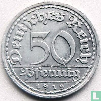 German Empire 1919 50 pfennig (D) - Image 1