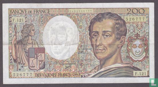 200 Franken-Frankreich 1992 - Bild 1