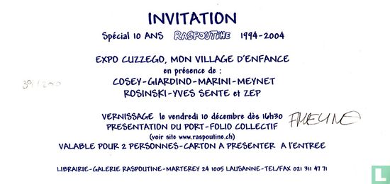 Invitation Spécial 10 ans Raspoutine 1994-2004 - Image 2