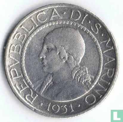 Saint-Marin 5 lire 1931 - Image 1