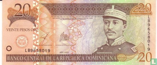 Dominican Republic 20 Pesos Oro 2003 - Image 1