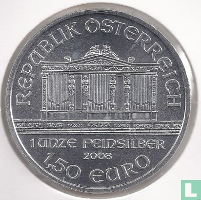 Oostenrijk 1½ euro 2008 "Wiener Philharmoniker" - Afbeelding 1