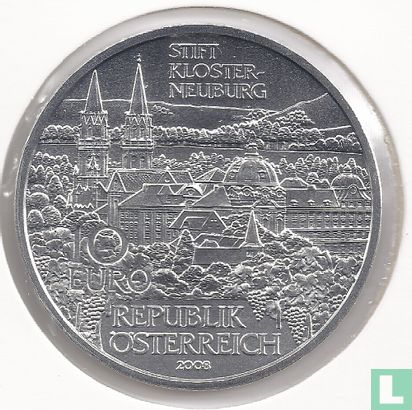 Oostenrijk 10 euro 2008 (special UNC) "Klosterneuburg Abbey" - Afbeelding 1