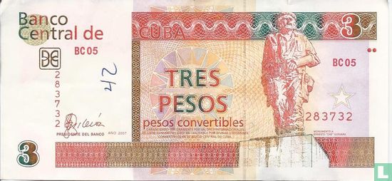 Kuba 3 Pesos 2007 - Bild 1