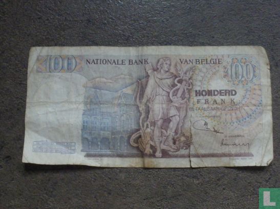 100 frank België 1971 - Afbeelding 2