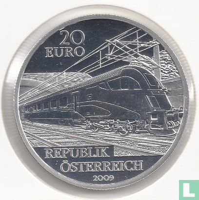 Oostenrijk 20 euro 2009 (PROOF) "Railways of the future" - Afbeelding 1