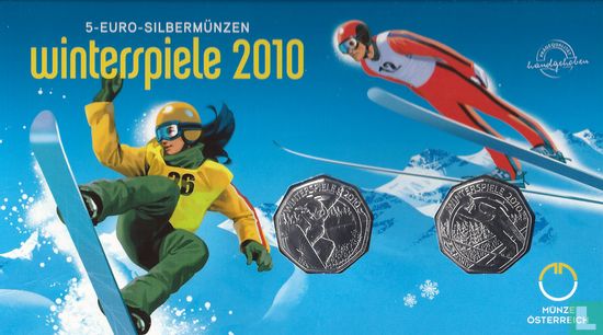 Autriche 5 euro 2010 (special UNC) "Winter Olympics in Vancouver - Ski jumping" - Image 3