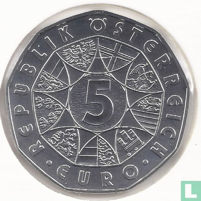 Autriche 5 euro 2010 (special UNC) "Winter Olympics in Vancouver - Snowboarding" - Image 2