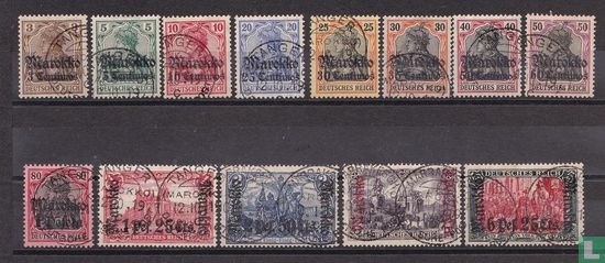 Duitse postzegels met opdruk