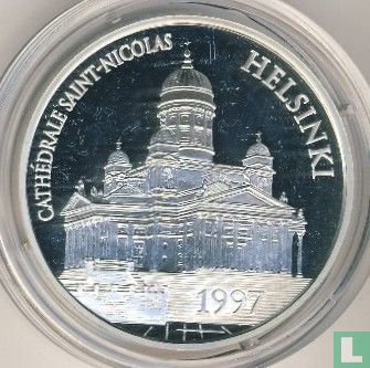 France 100 francs / 15 euro 1997 (PROOF) "St. Nicholas's Cathedral in Helsinki" - Image 1