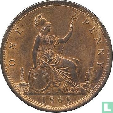United Kingdom 1 penny 1868 - Image 1