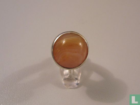 Zilveren ring met carneool - Afbeelding 2