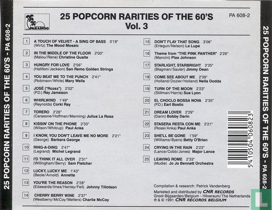 25 Popcorn Rarities Of The 60's Vol. 3  - Afbeelding 2
