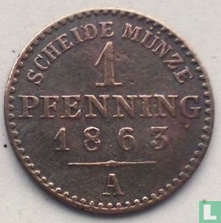 Pruisen 1 pfenning 1863 - Afbeelding 1