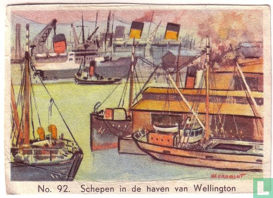 Schepen in de haven van Wellington - Afbeelding 1