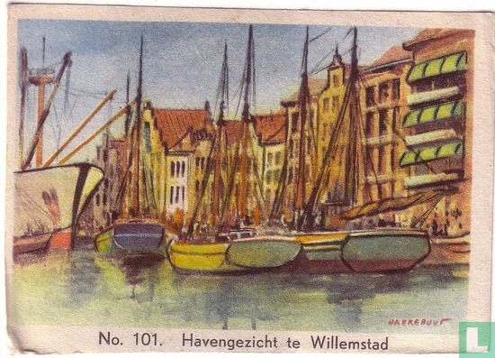 Havengezicht te Willemstad - Afbeelding 1