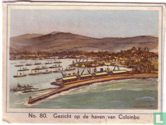 Gezicht op de haven van Colombo - Afbeelding 1