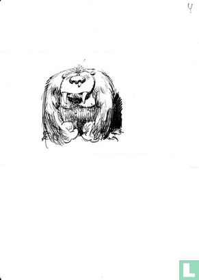 Franquin originele tekening monster 4 - Afbeelding 1