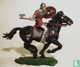 Norseman à cheval avec une hache