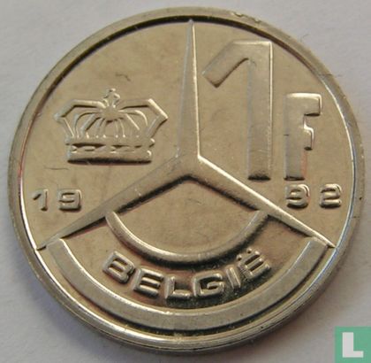 Belgium 1 franc 1992 (NLD) - Image 1