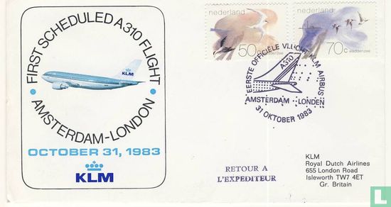 Erstflug KLM Airbus Amsterdam-London
