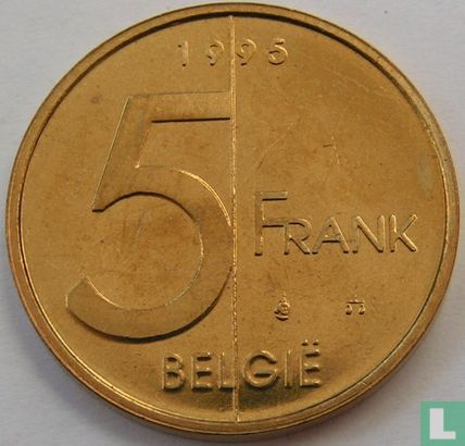 Belgium 5 francs 1995 (NLD) - Image 1