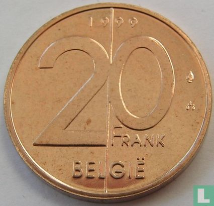 Belgique 20 francs 1999 (NLD) - Image 1
