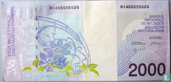 Belgium 2,000 Francs ND (1994-2001) - Image 2