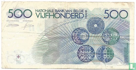 Belgium 500 francs/1982 - Image 2