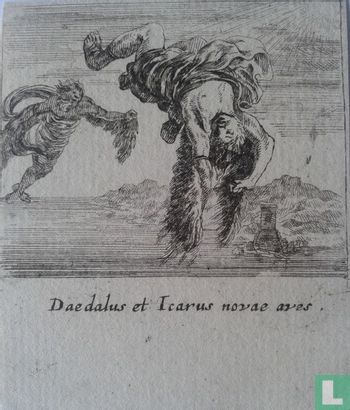 4. Daedalus et Icarus novae aves (Daedalus en Icarus zijn nieuwe vogels); 54 x 64mm