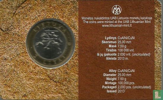 Litauen 2 Litai 2013 (Coincard) "Puntukas" - Bild 2