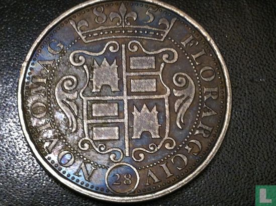 Nijmeegse zilveren klapmuts 1 florijn 28 stuiver 1685 - Image 1