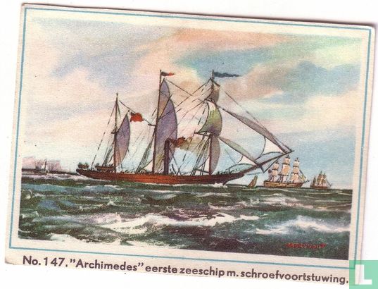 No. 147. Ärchimedes" eerste zeeschip m. schroefvoortstuwing. - Image 1