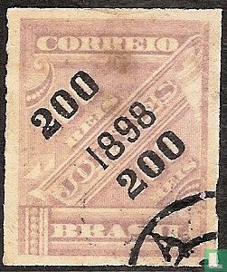 Postage stamp, overprint 1898 on newspapers stamp